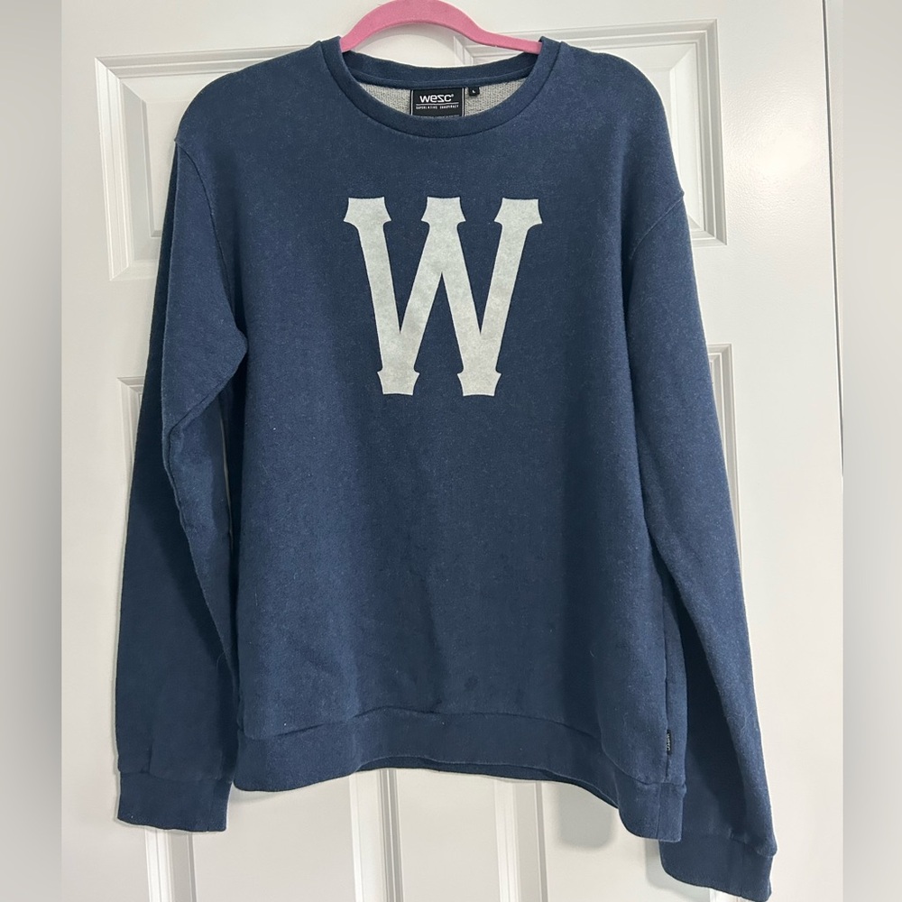 WESC Superlative Conspiracy Crew Neck Homerun Sweatshirt Large